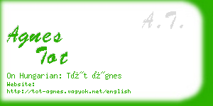 agnes tot business card